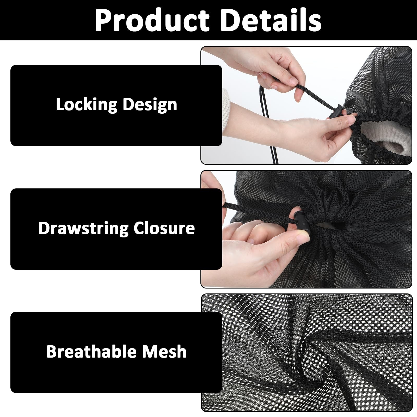 LXUEJIE 2 Pack Mesh Laundry Bags, 24″ X 36″ Large Washing Bags Heavy…