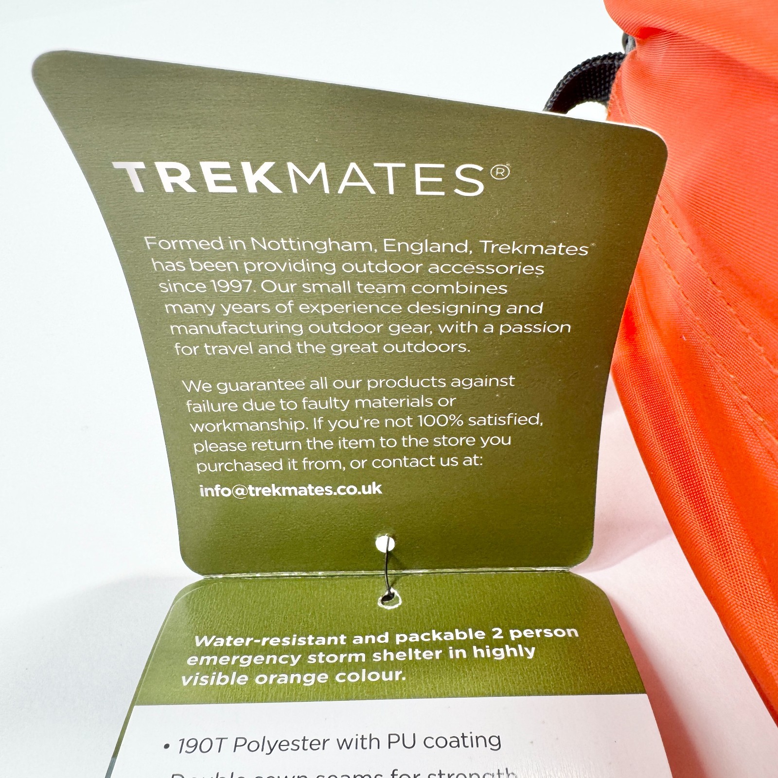 Trekmates Trek Mates Mountain Pod Emergency Shelter 2 Person Orange Brand New