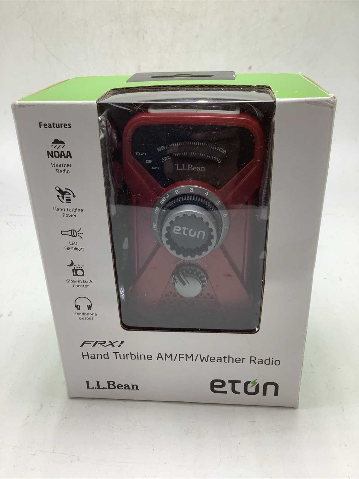 LL Bean Eton FRX1 Hand Turbine AM FM Weather Radio LED Flashlight Hand Crank!