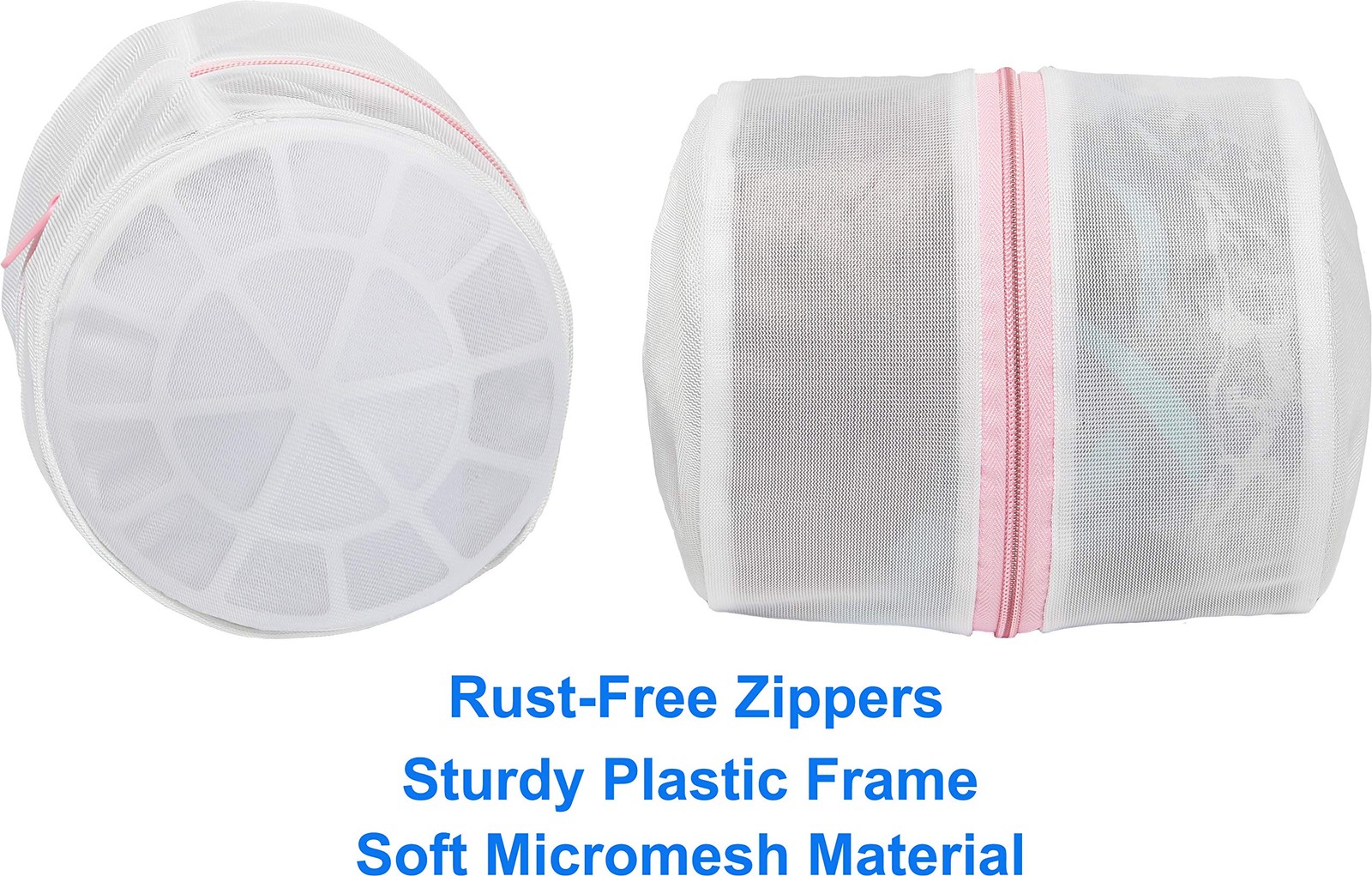 Simple Houseware Premium Bra Lingerie Wash Bags – 3 Pack 3 Bags, white