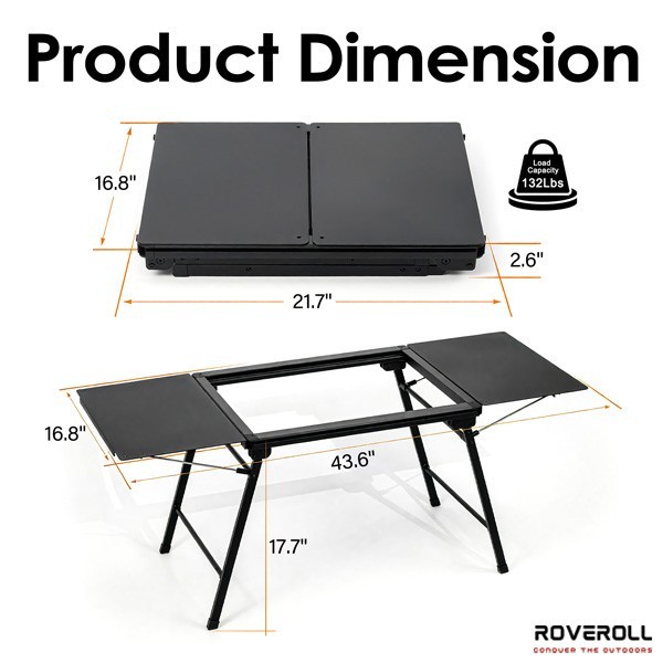 GOCAMP IGT Outdoor Camping Kitchen Base Cooking Table Set w/ Spider Stove Burner