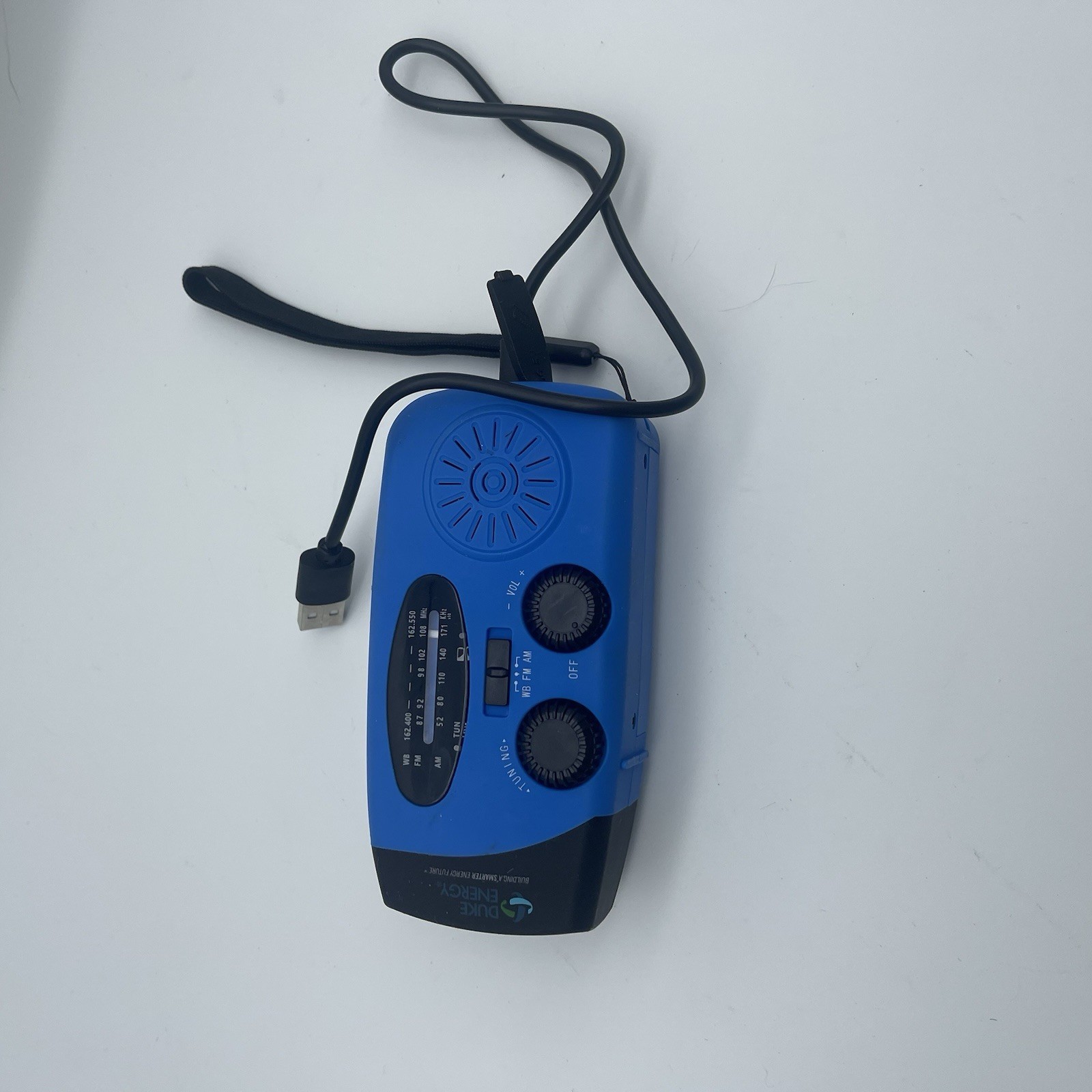 Portable Solar Emergency Weather Radio Hand Crank AM/FM NOAA Survival Blue