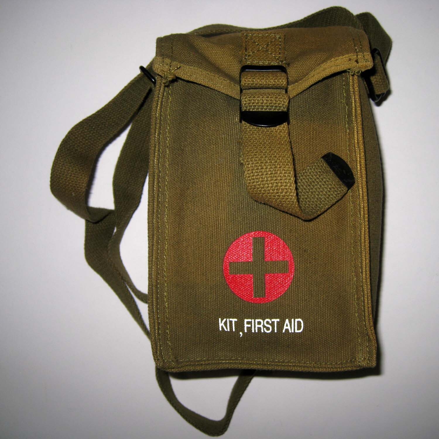 KIT FIRST AID – Olive Drab – Outdoor Jungle Survival Gear – New Old Stock