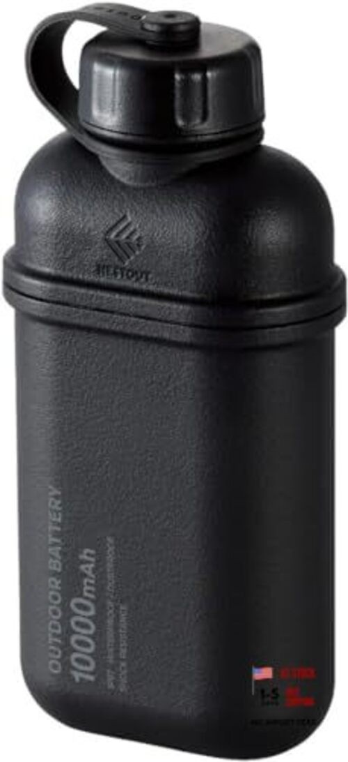 NESTOUT Rugged Power Bank, Outdoor Battery Pack, 20W USB C Fast 10000mAh Black