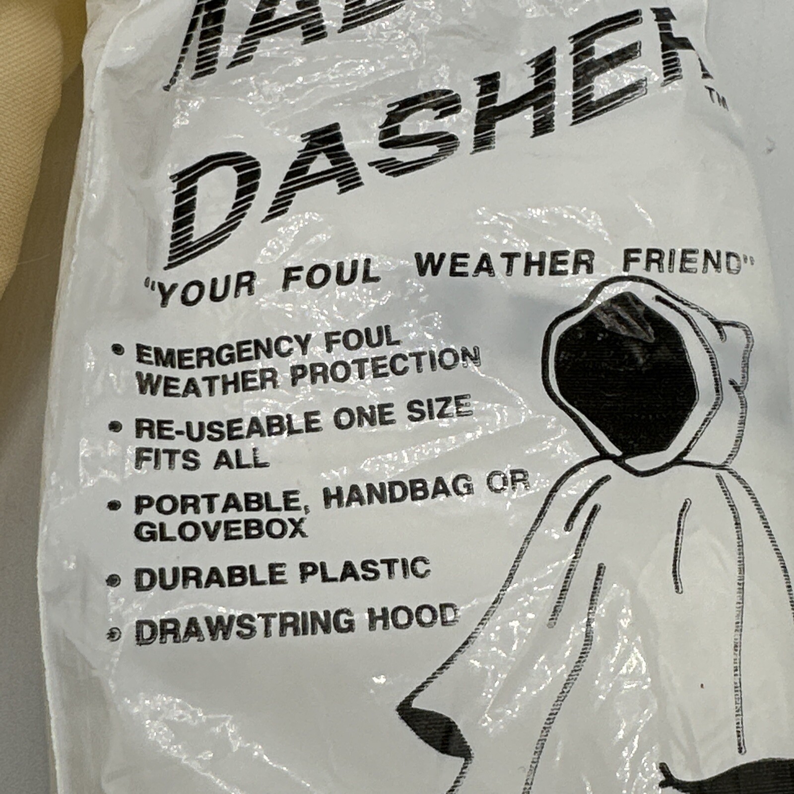Mad Dasher Rain Poncho MGD Miller Racing Team Reusable Hooded with Packaging