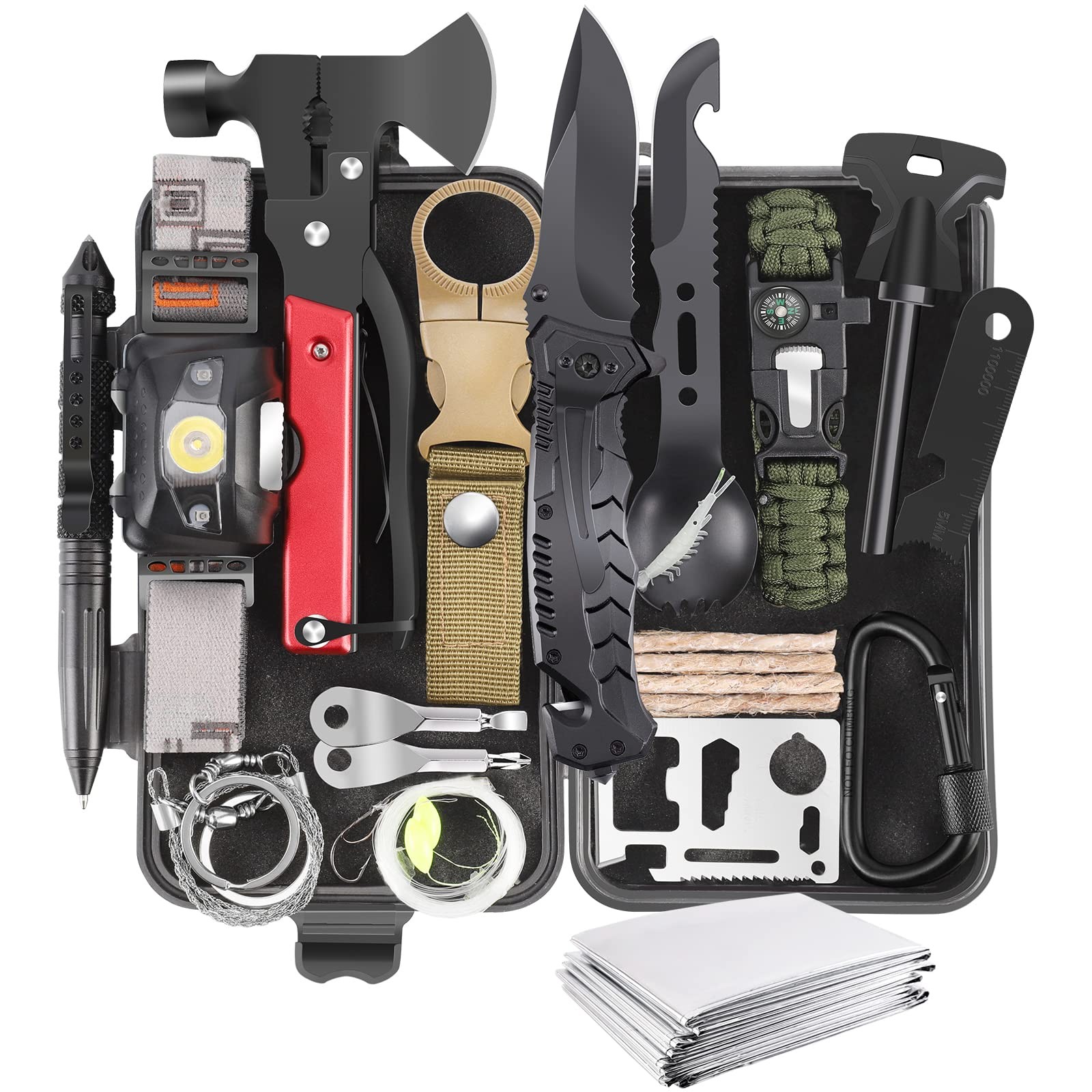 Gifts for Men Dad Husband Boyfriend, 30 in 1 Survival Gear and Equipment, Eme…