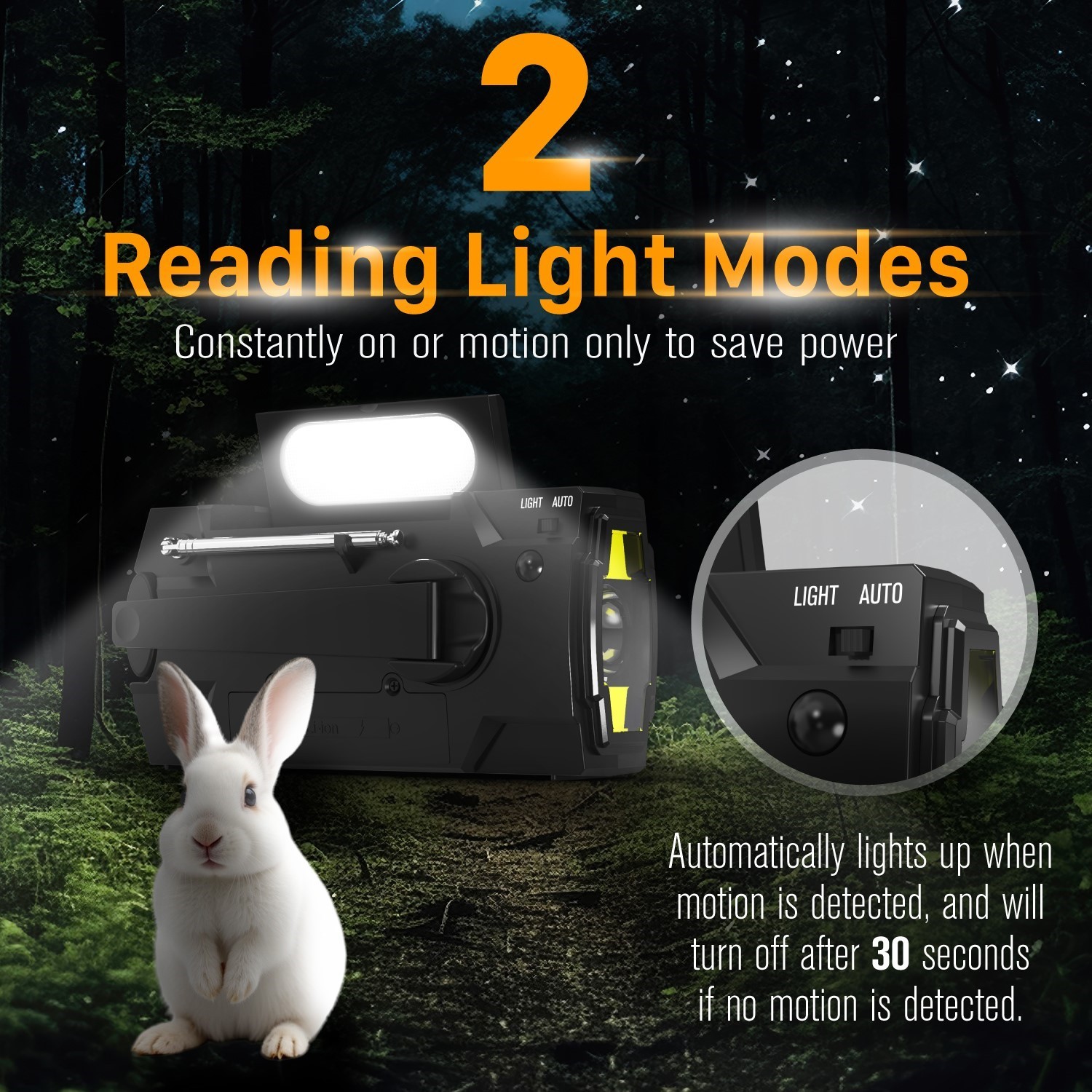 Emergency Solar Hand Crank Weather Radio 4000mAh Power Bank Charger Flash Light