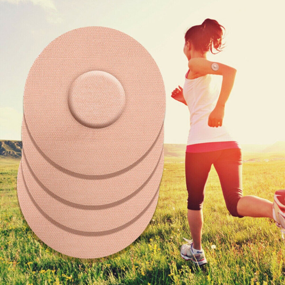 30x Adhesive Patches Waterproof Sensor Covers Flesh Flexib For Freestyle Libre