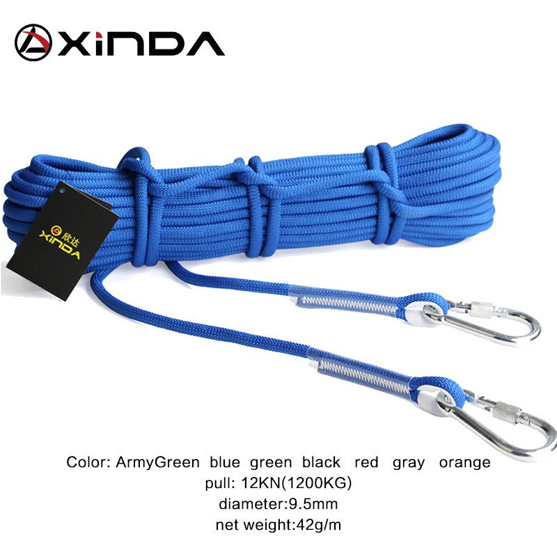 Outdoor Hiking Accessories Rope 9.5mm Diameter 2600lbs High Strength Cord Safety