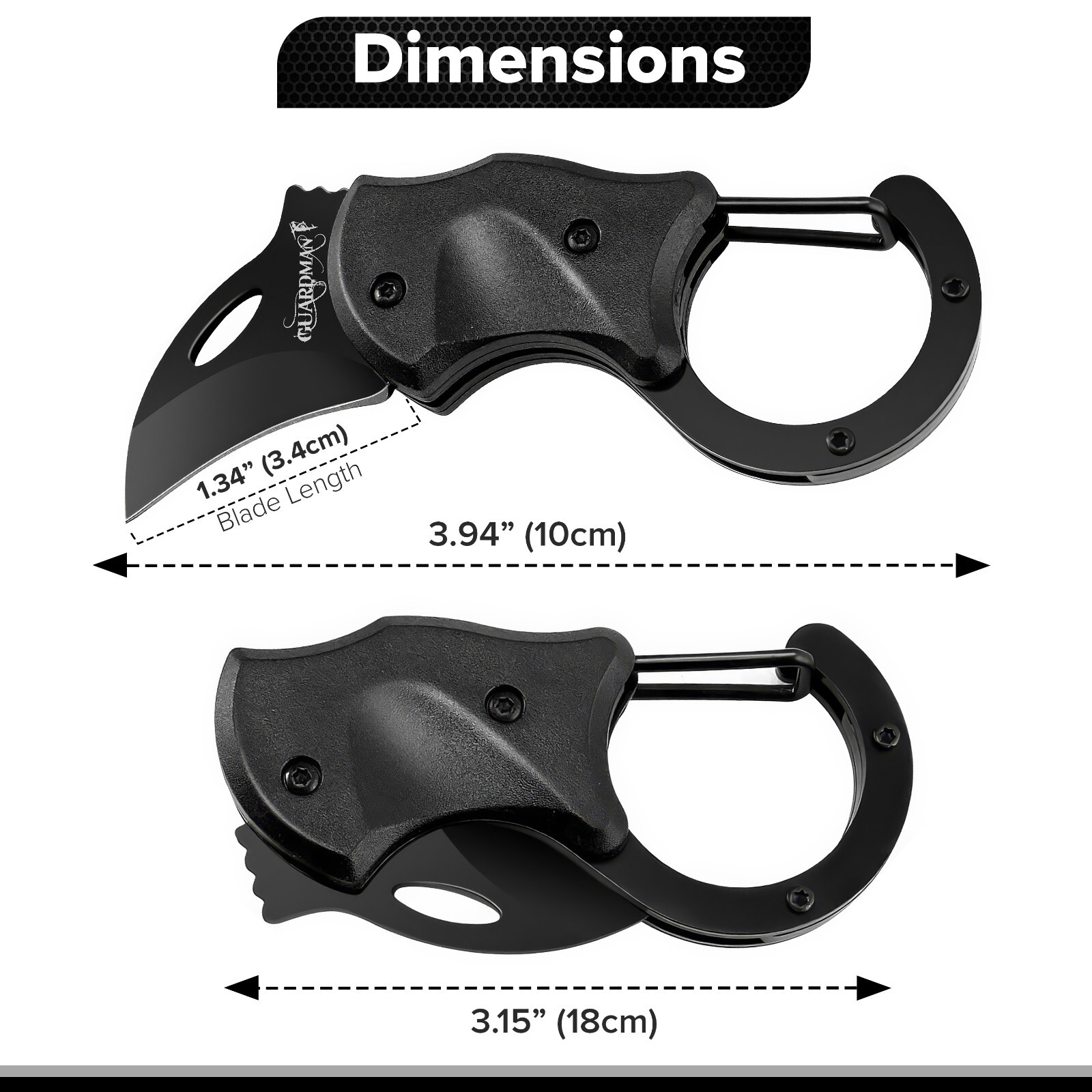 20 Small Pocket Carabiner Knife Foldable Survival Karambit Mini Sharp Blade Clip