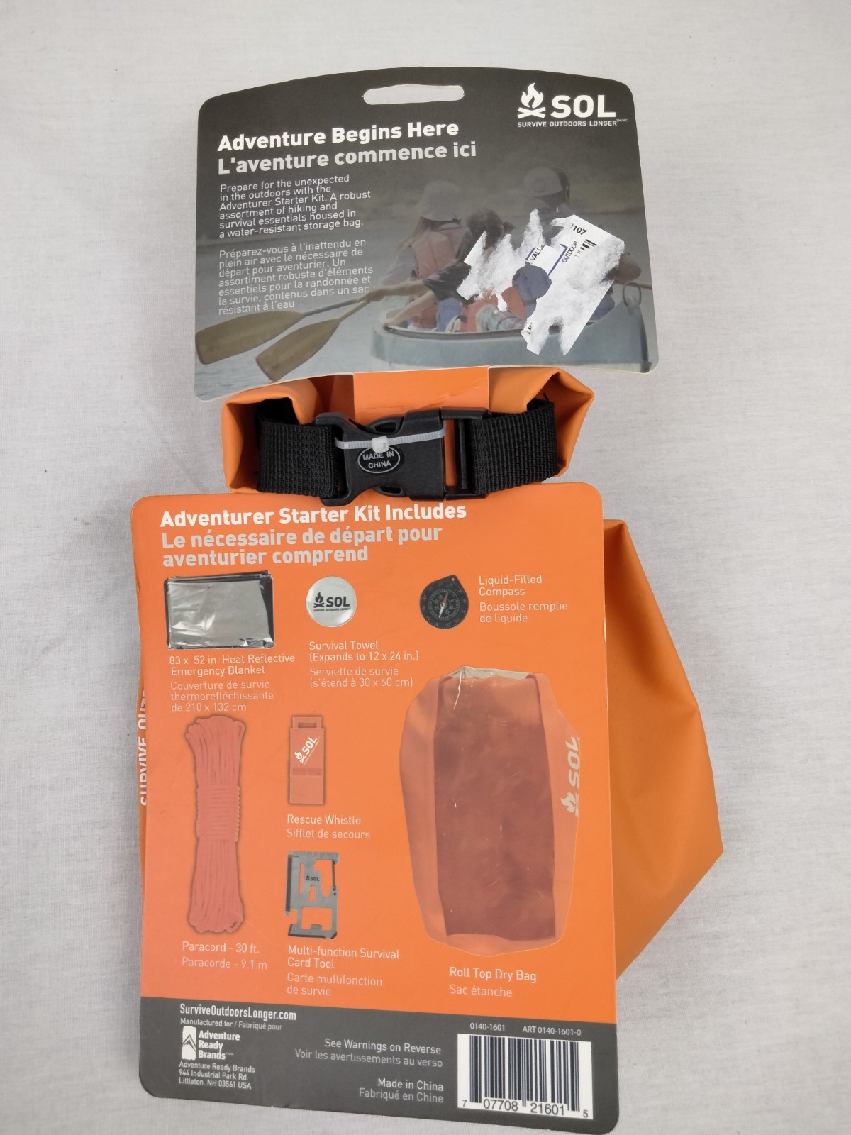 SOL Adventurer 7 pc. Survival Essential Starter Kit Brand New For Hiking & More!