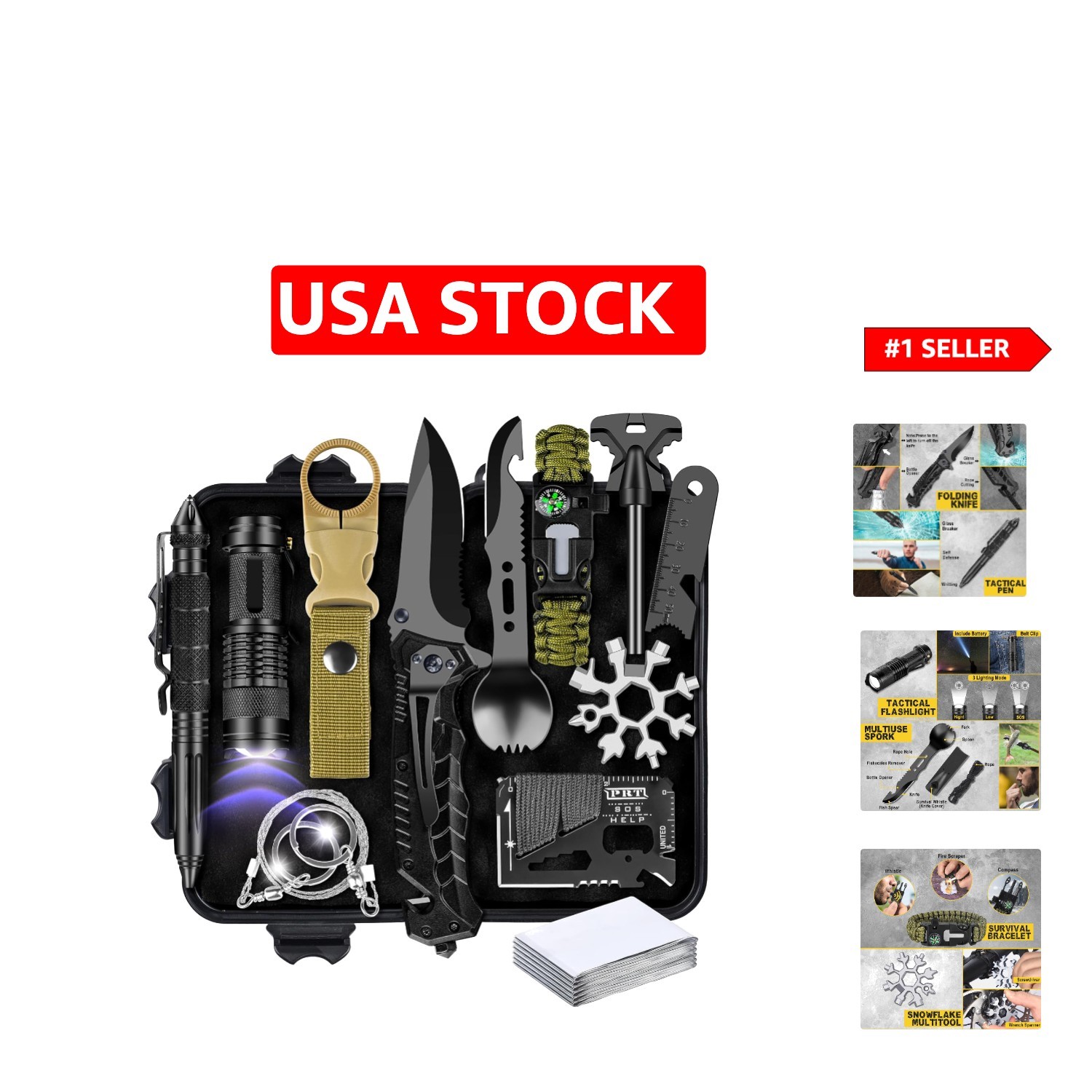 Men’s 28-in-1 Survival Gear – Perfect Stocking Stuffers for Outdoor Enthusiasts