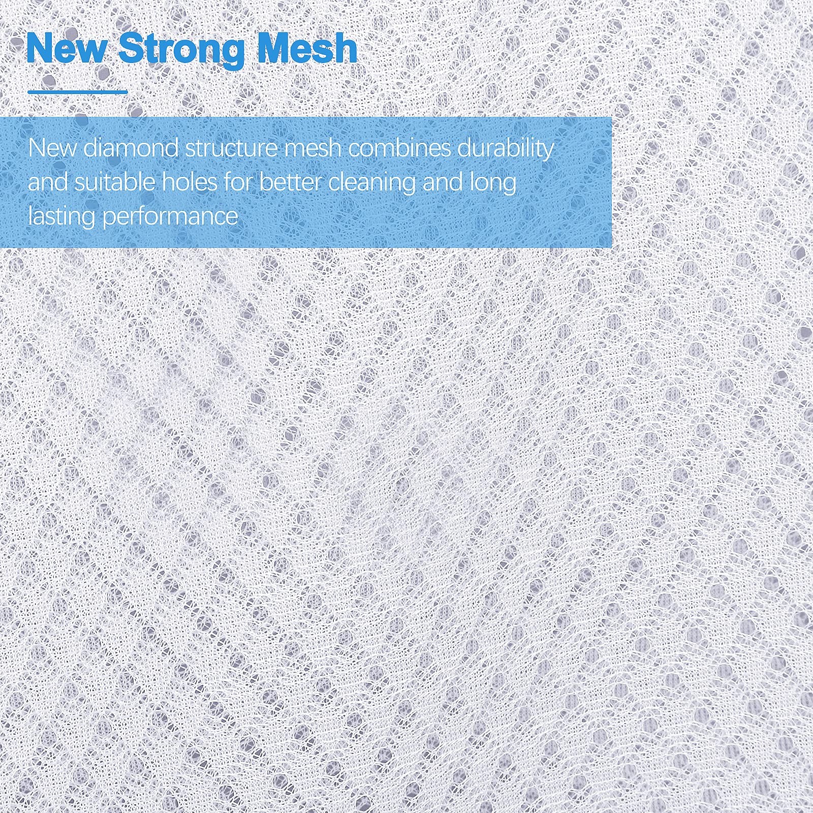 7 Set Mesh Laundry Bags, Delicates 1*XXL+2*L+2*M+2*Bra Bag, White