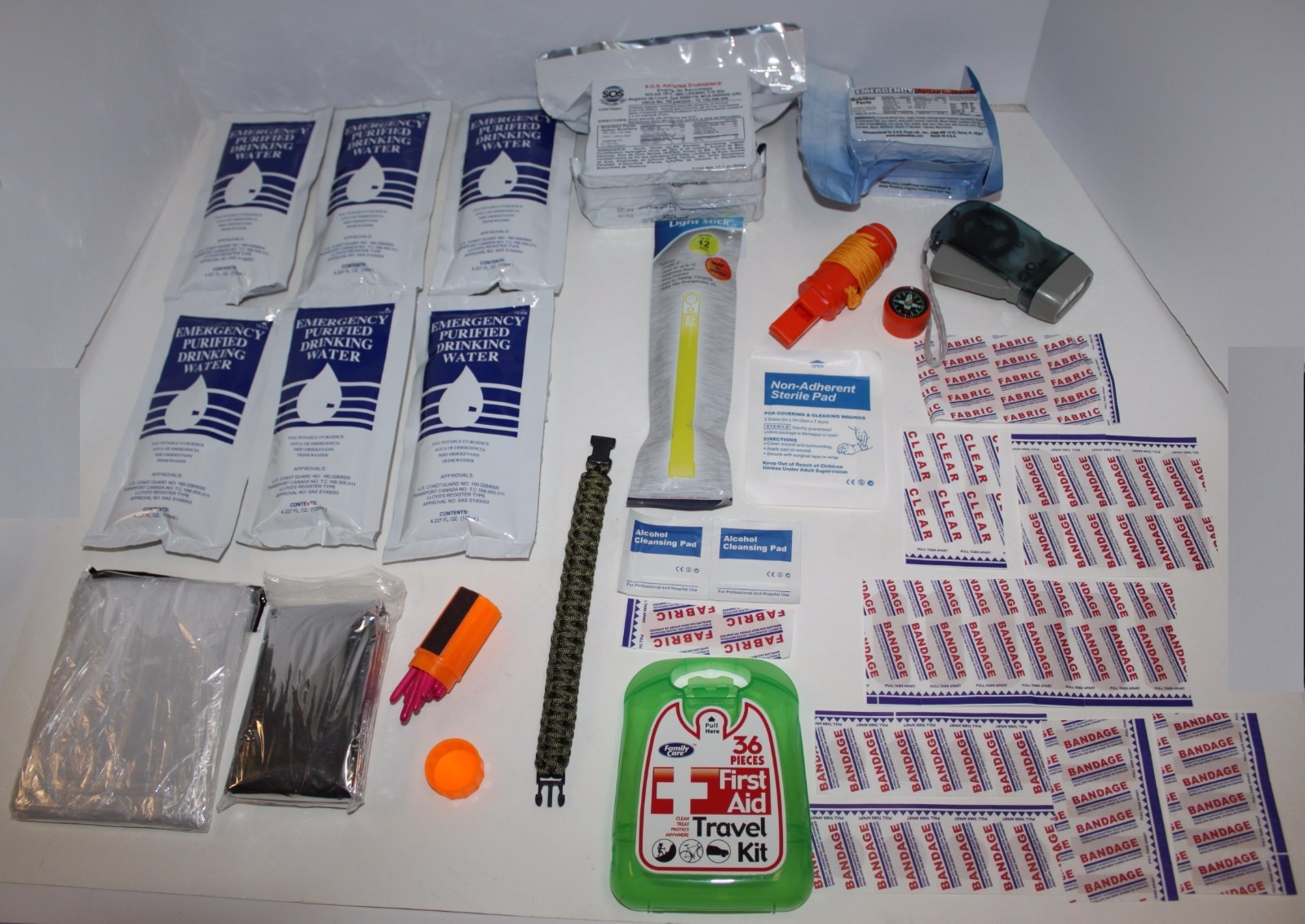 3 Day 72 Hour Emergency Survival Kit Bug out Bag Zombie in Blue for 1 Person BOB