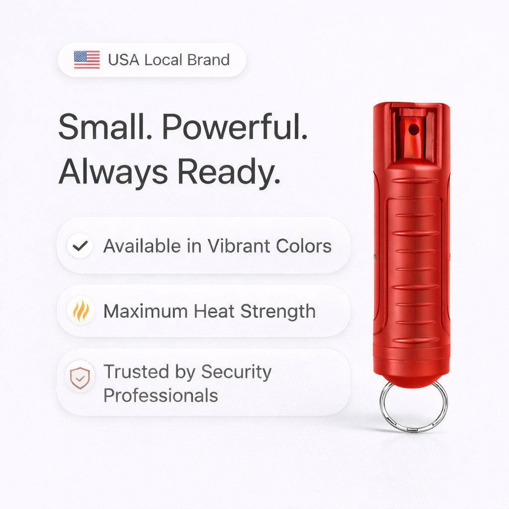 2 Pack Burn Pepper Spray 1/2oz Police Strength Self Defense Security Red