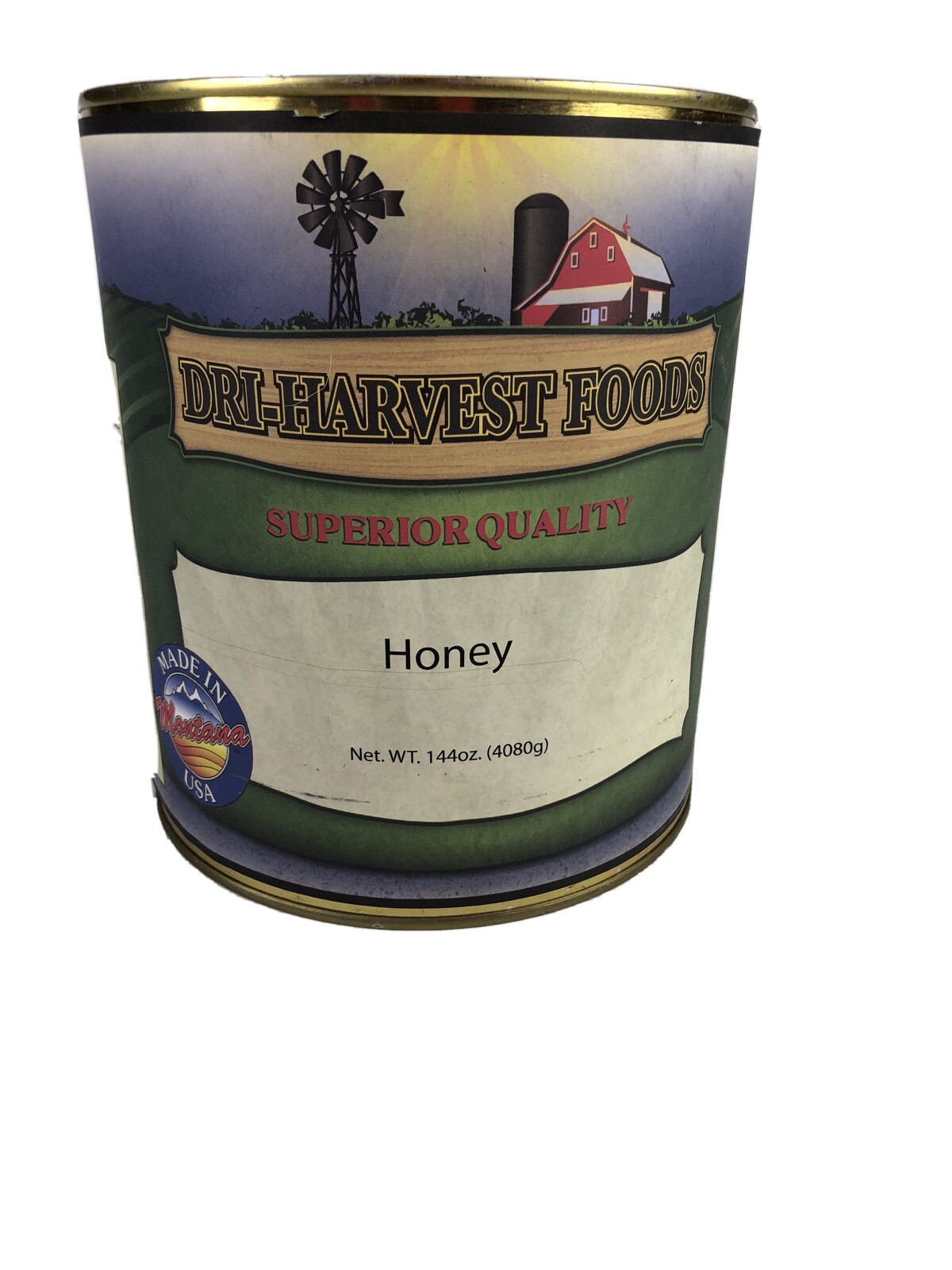 Dri Mountain Harvest Canned Surrival Raw Honey 144oz 9lbs Unfiltered