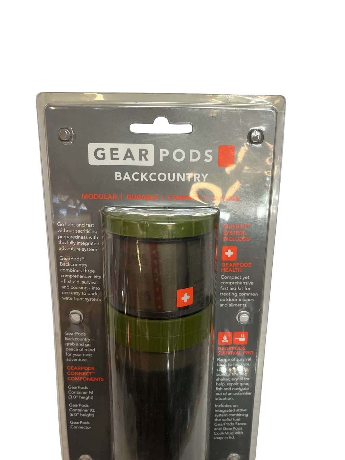GearPods Backcountry Multi-Kit System Olive Drab First Aid Survival New Sealed