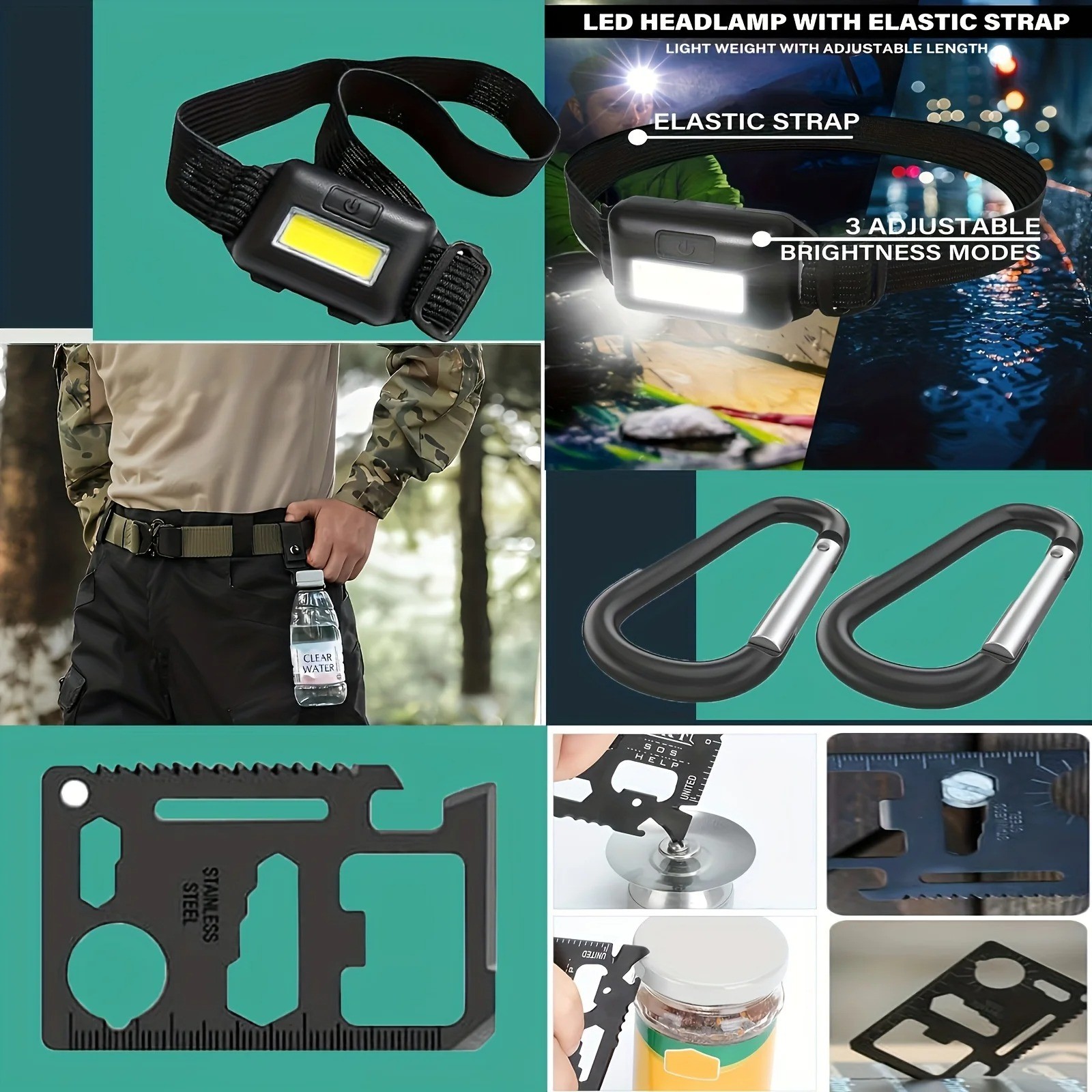 22-in-1 Survival Kit Emergency First Aid Camping Hiking Gear