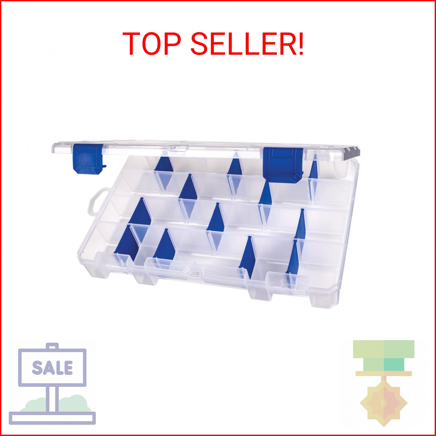 Flambeau Outdoors 4007 Tuff Tainer Fishing Tackle Box with Zerust Anti-Rust Divi