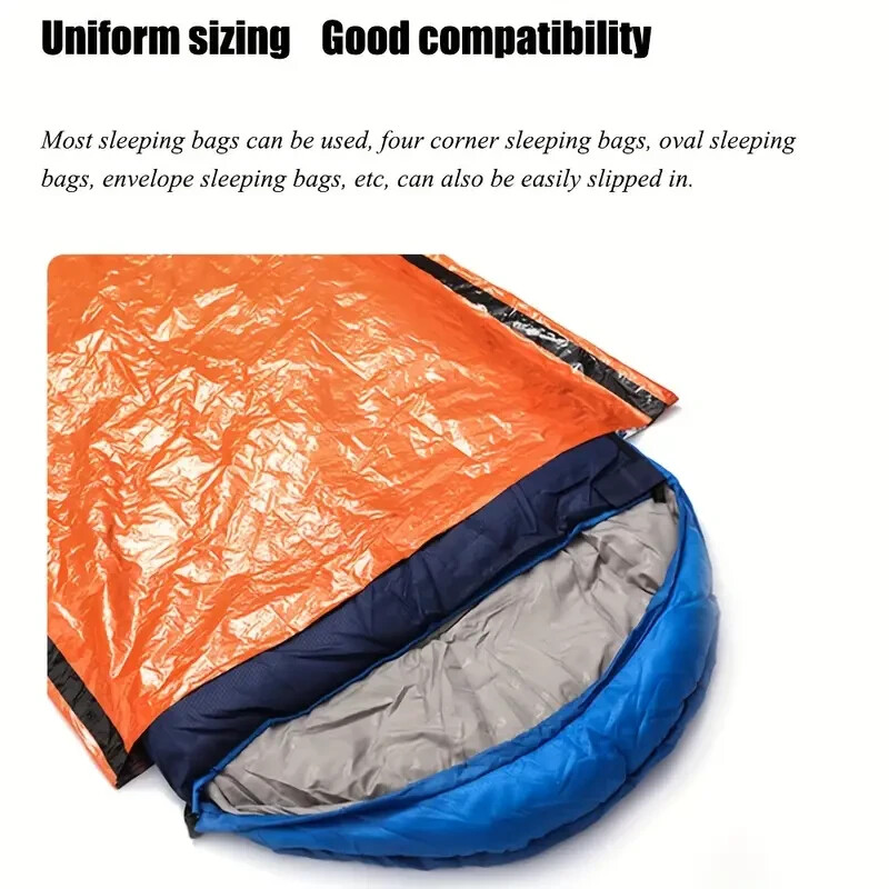 Emergency Gear Sleeping Bag Survival Bivy Space Blanket Outdoor Hiking Camping