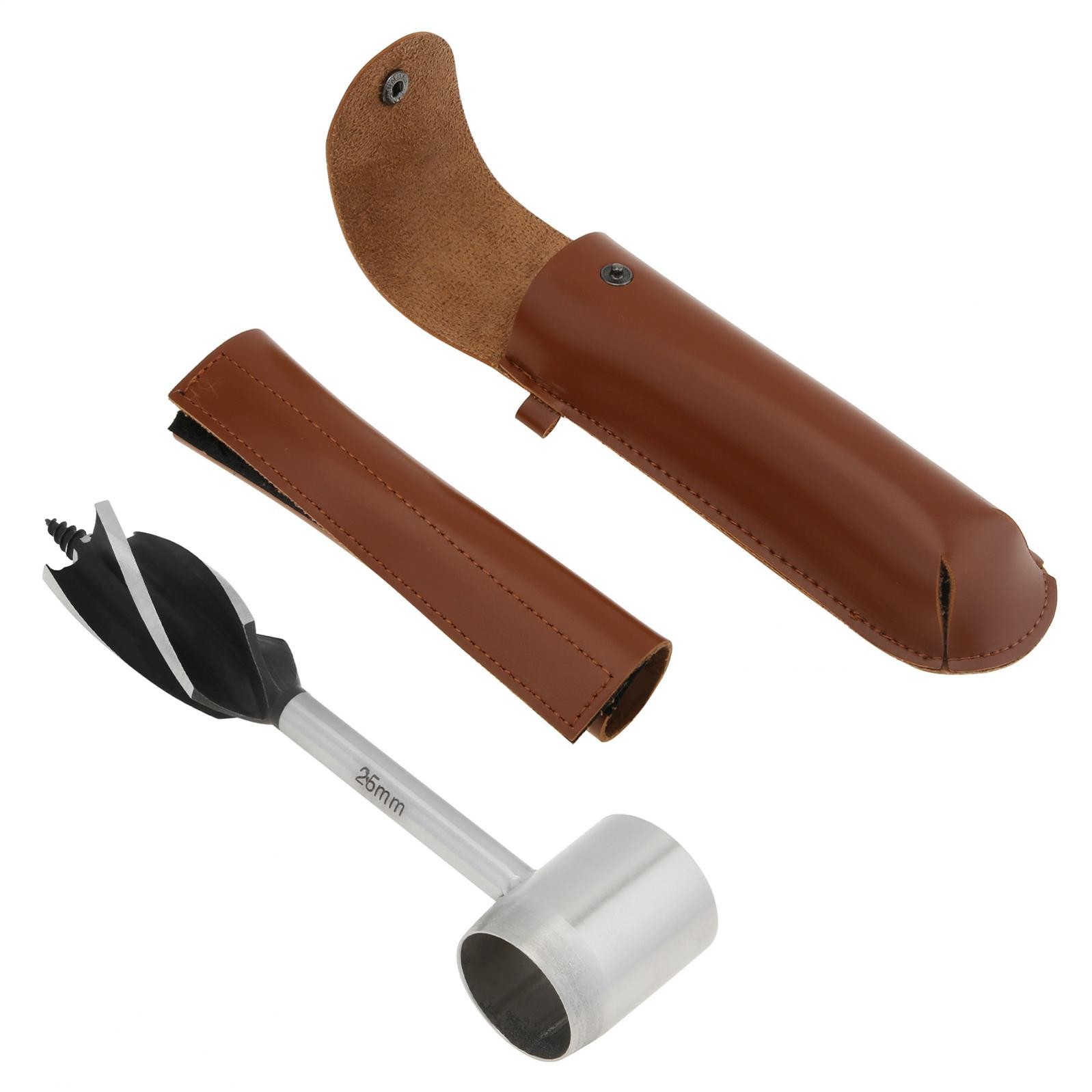 Bushcraft hand auger wrench manual hole drill with case for survival & camping
