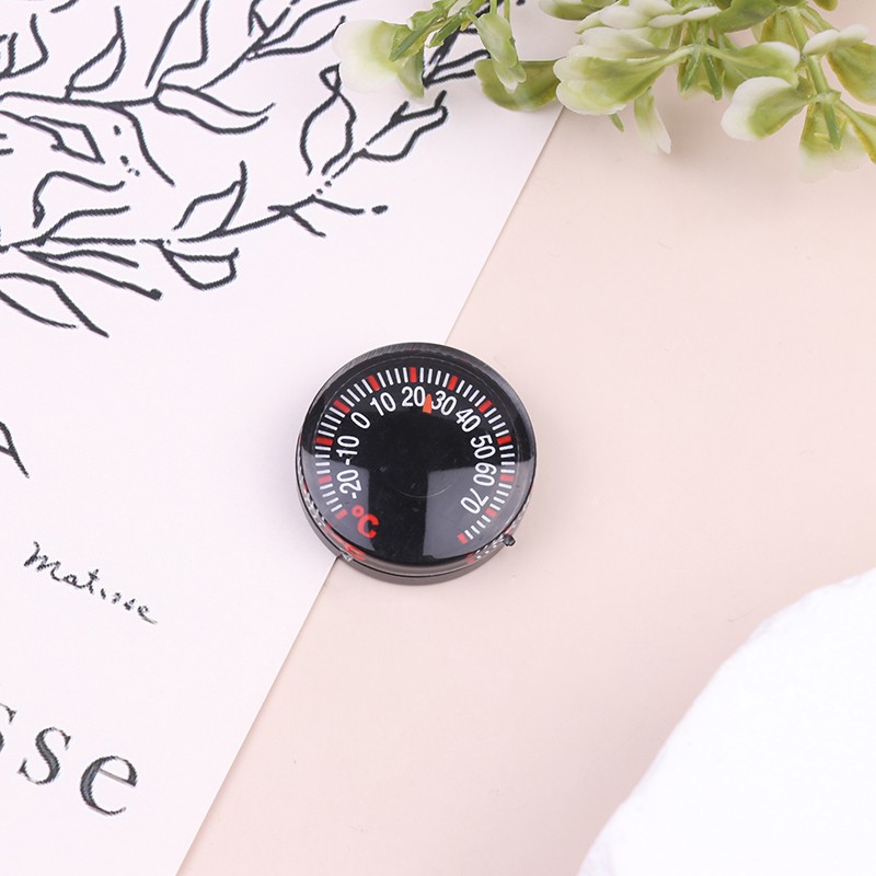 1Pc -20~70°C 27MM Round Square High Accuracy Wall Greenhouse Temperature Meter