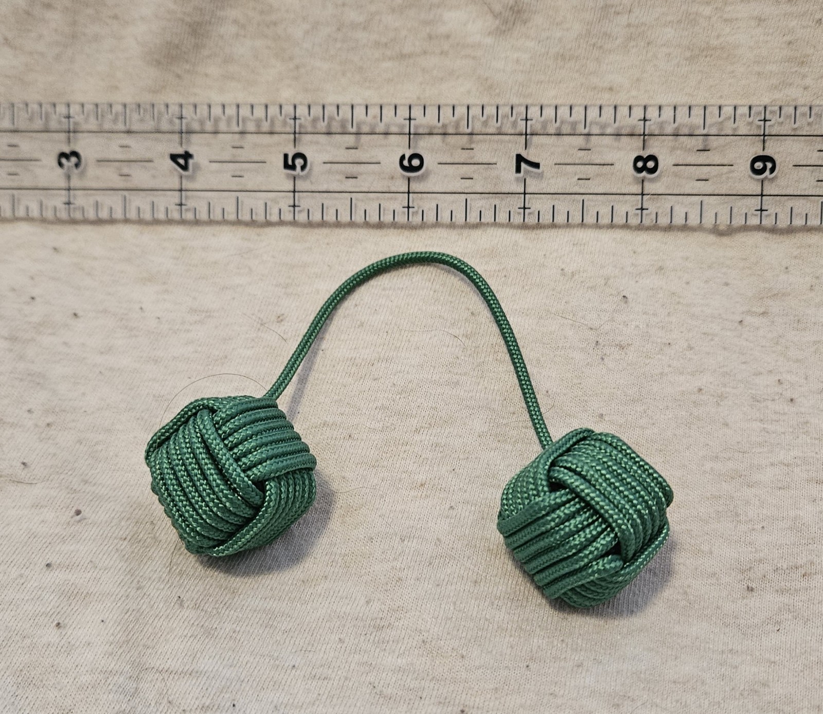 275 Paracord Begleri Double Monkey’s Fist Nautical Knots Fidget 16mm dice @ 7.5″