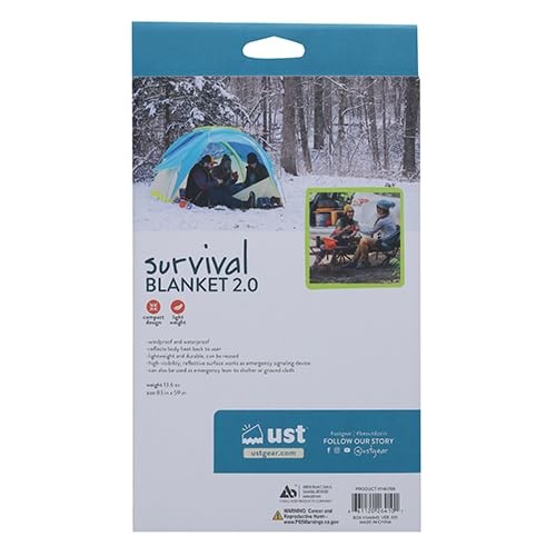 UST Survival Blanket/Tarp 2.0 with Windproof and Waterproof Material for
