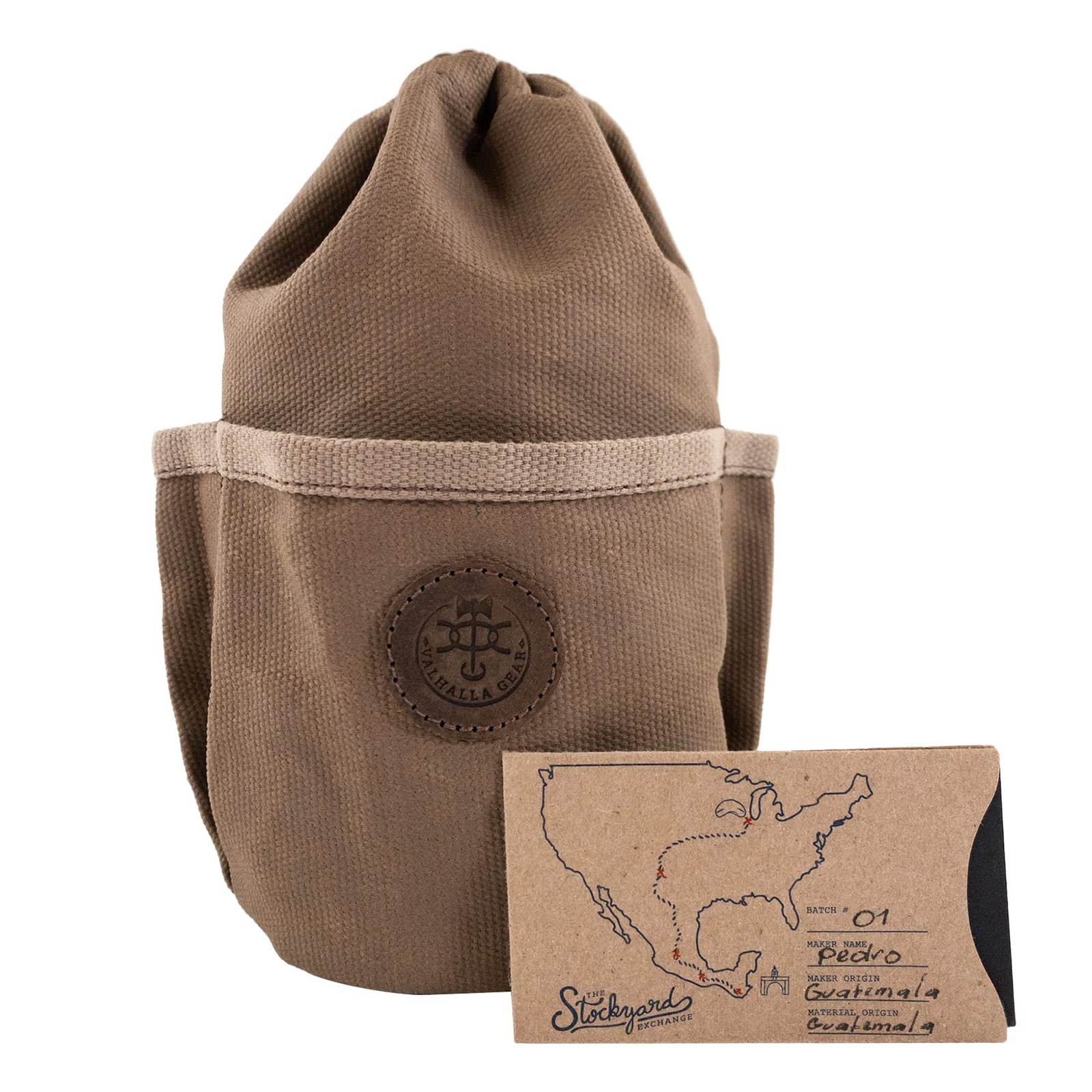 , Camping Bag for Cooking Pot, Handmade from Waxed Canvas and Full Grain Leat…