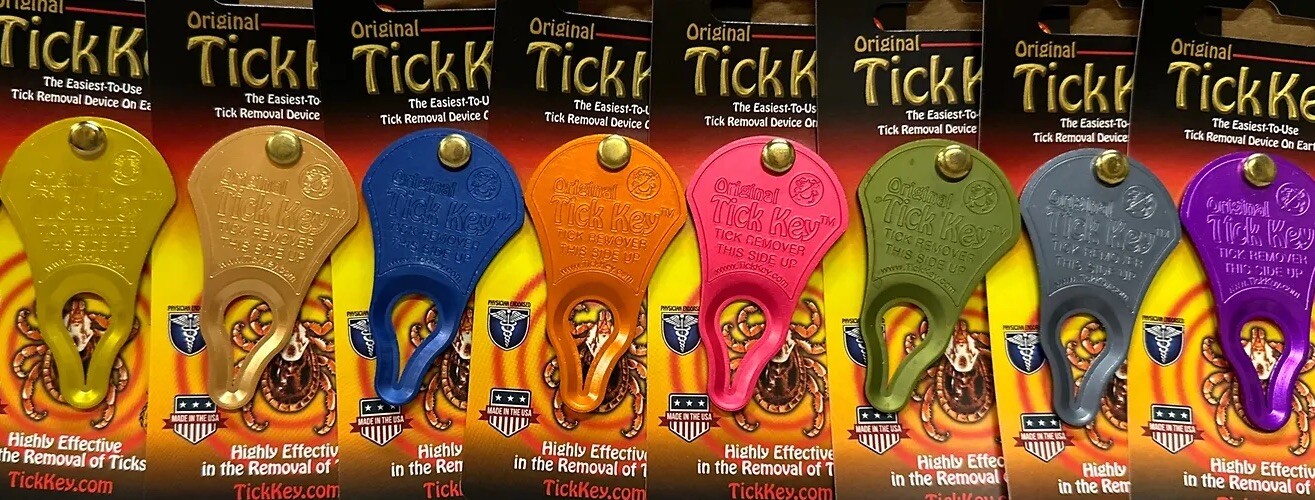 (3) Original TICK KEY Tick Removal Device For Kids Adults Pets USA Made Aluminum