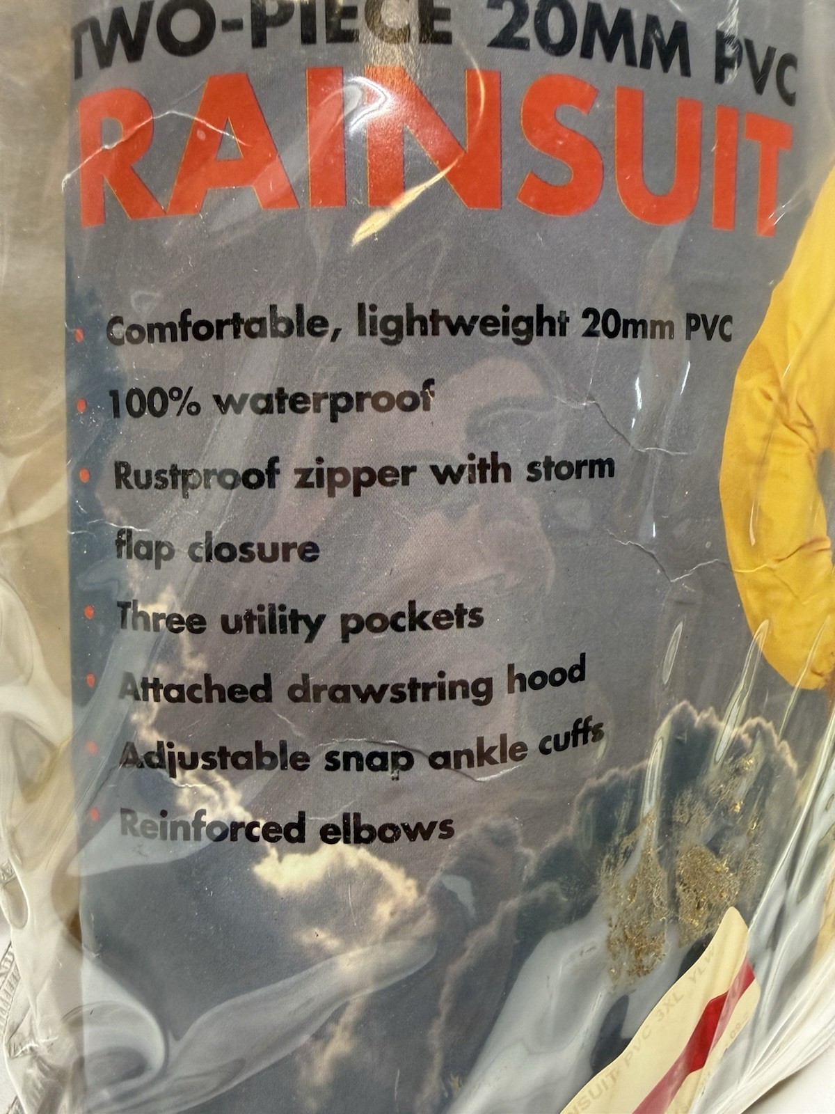 Weather-Rite Yellow PVC Coated Nylon Waterproof Rainsuit ~ #8127 Size XXL