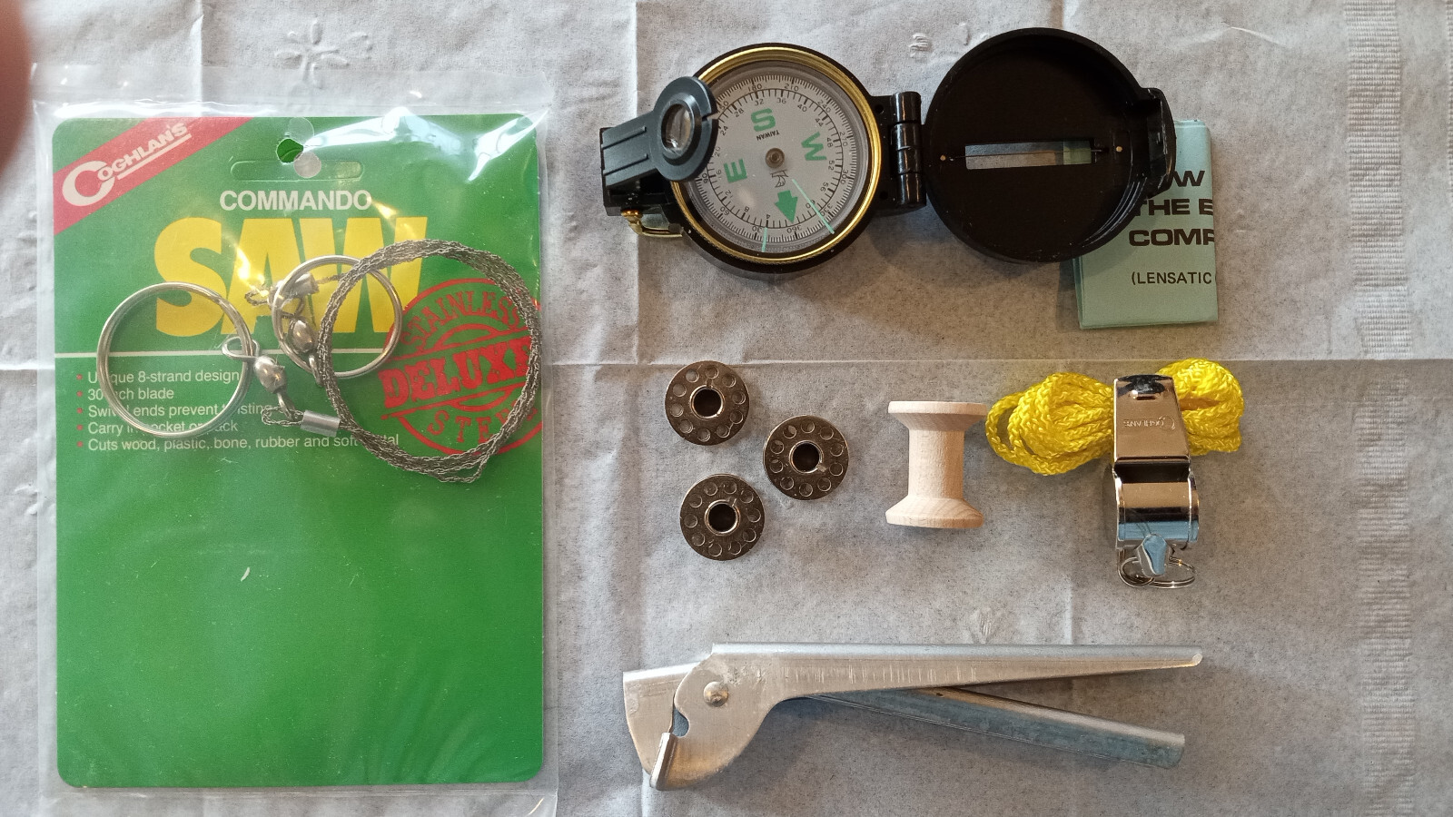 SURVIVAL KIT STARTER SET. NEVER VENTURE OUT WITHOUT IT