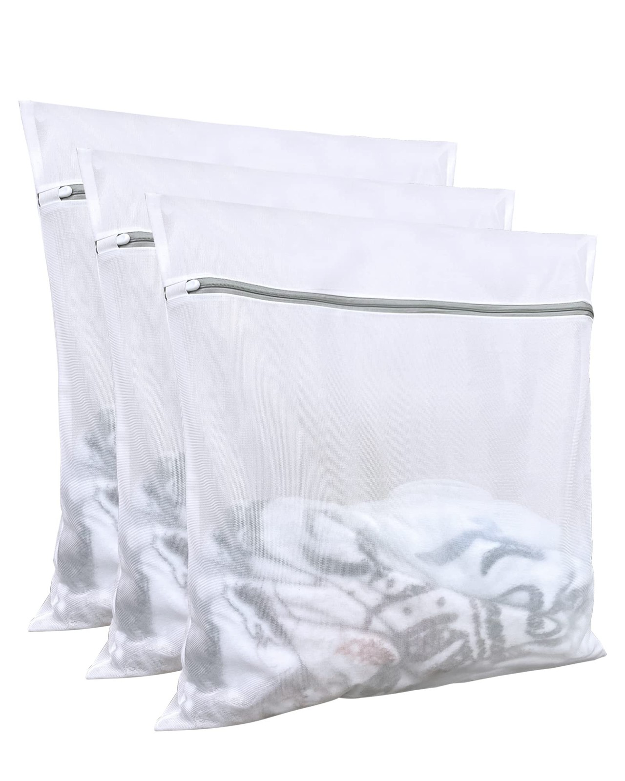 Lingerie bags for laundry(3Pcs,24 X 24inch),large mesh laundry XX-Large, grey