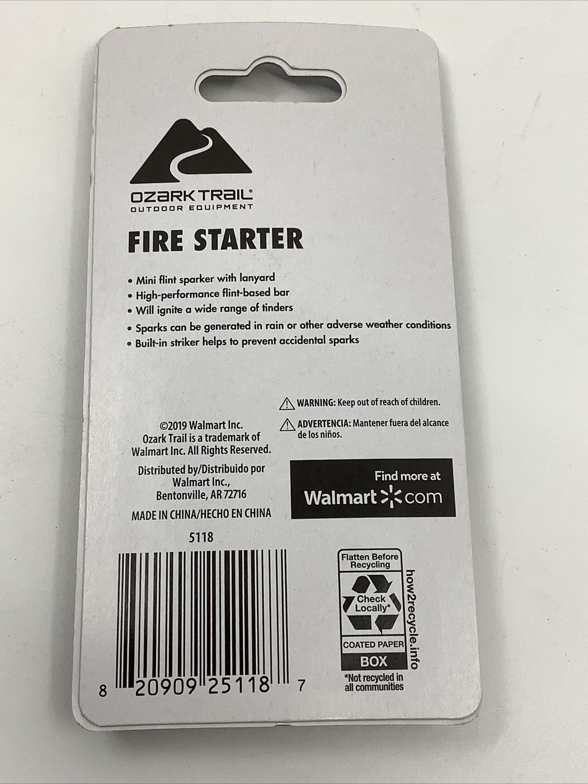 Lot of 4 Ozark Trail Hiking Survival Gear Fire Starter LED Tick Splinter Remover