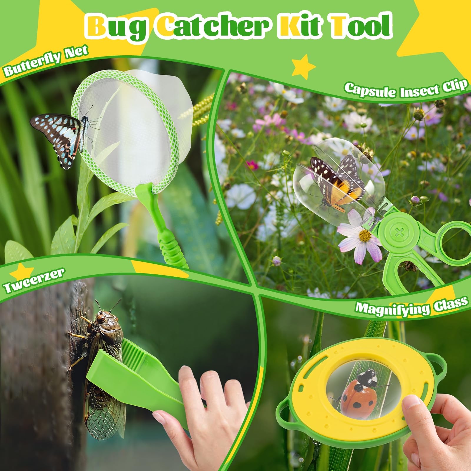 Explorer Set for Kids Ages 4 and Up, Explorer Set with Insect Observation Box, Magnifier…