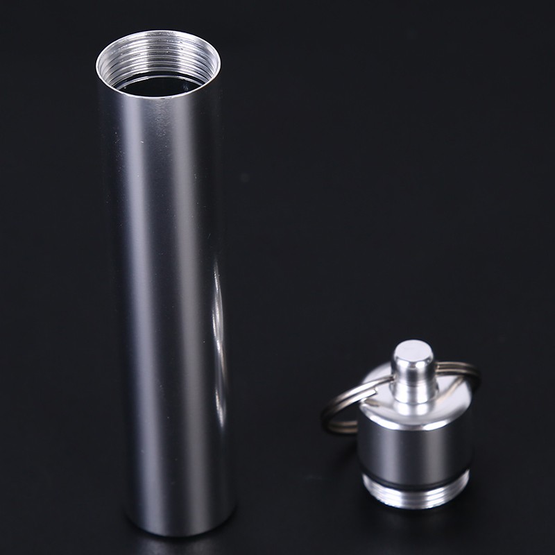 Portable Waterproof Pill Case Bottle Keychain Storage Holder Container Box Tools
