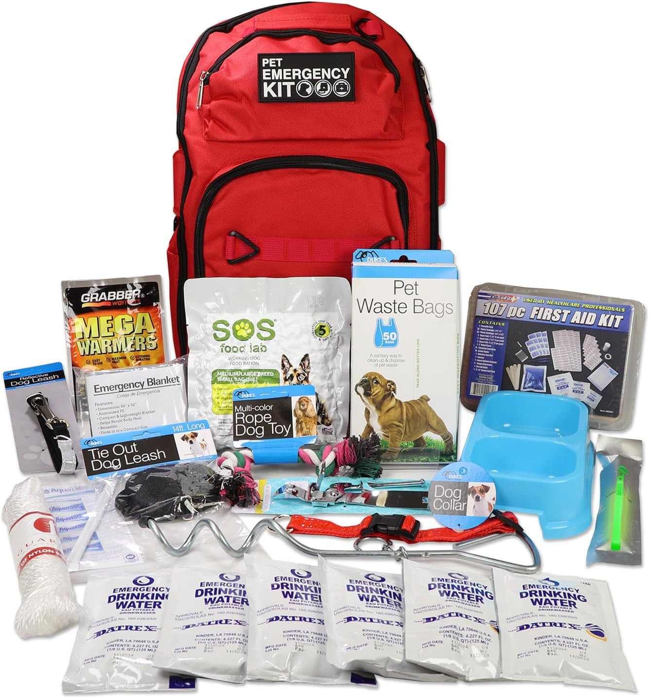 Dog Survival Kit – 72 Hour Pet Emergency Go Bag with Food, Water, and First Aid