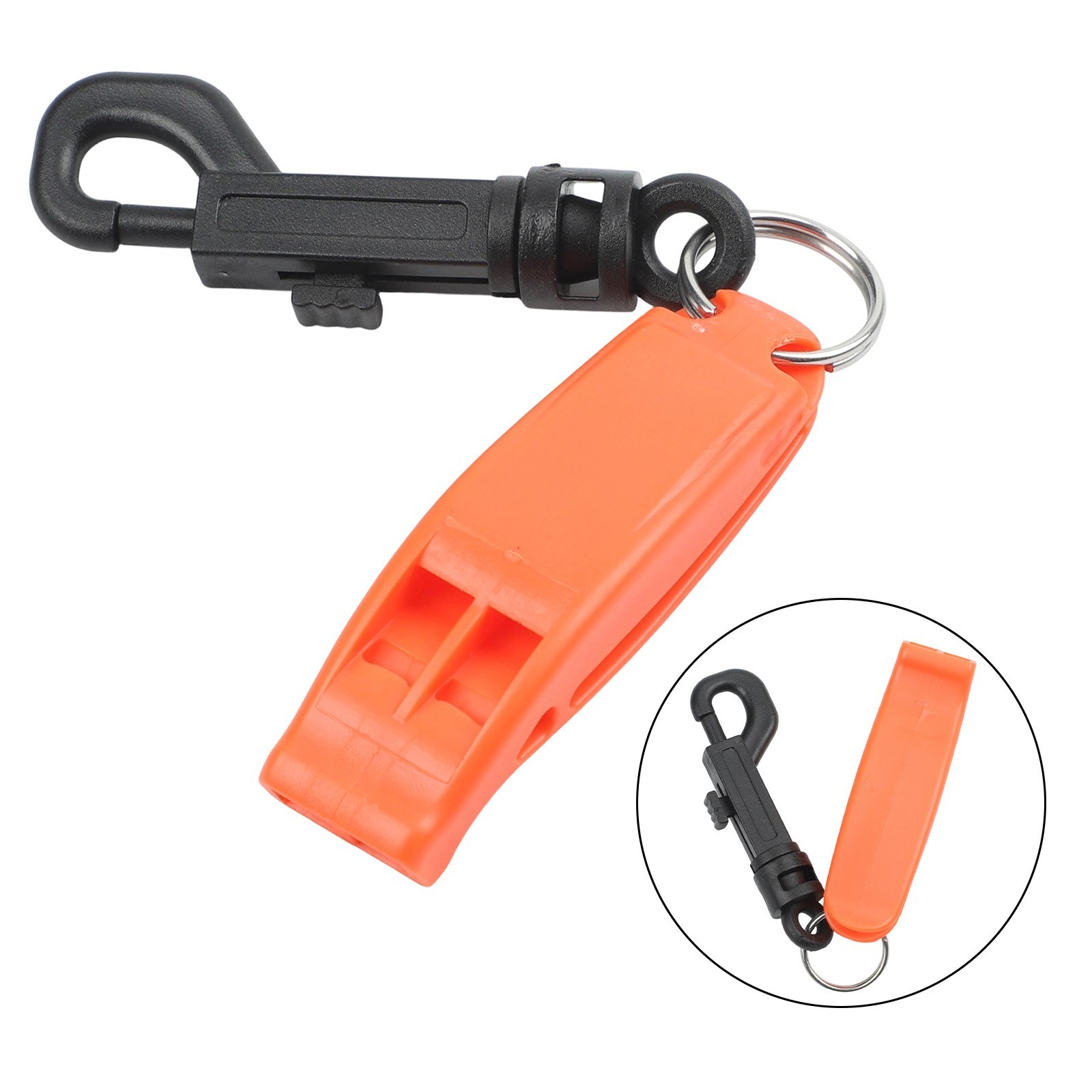Camping Hiking Survival Whistle with Secure Lanyard Opening for Easy Carry