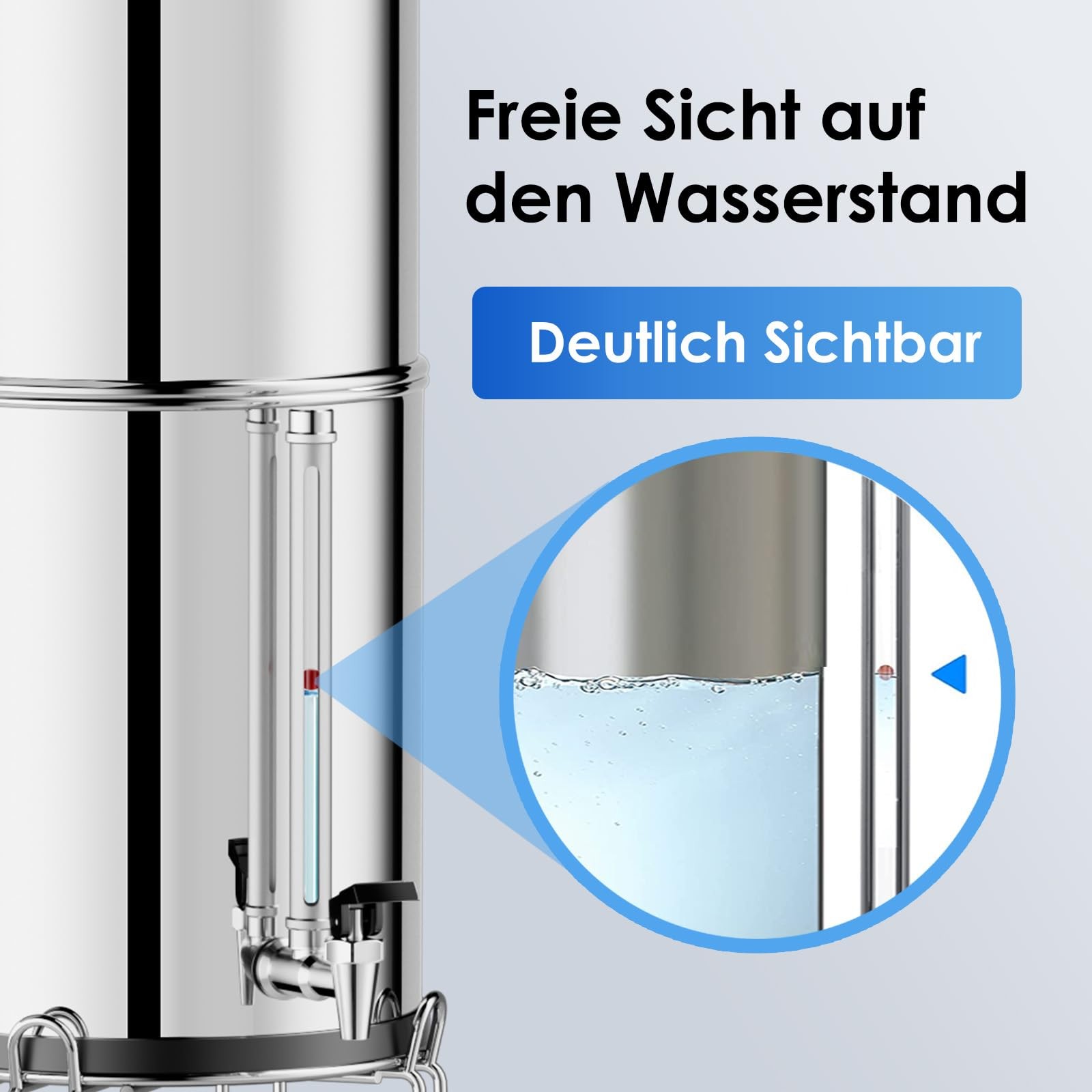 Portable Gravity Water Filter 3.8L – 4 Stage Filtration System 0.01 μm with W…