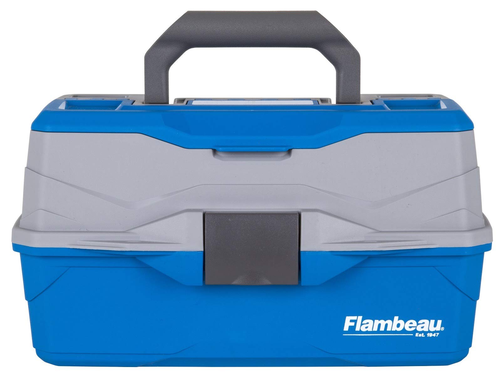 Flambeau Outdoors 6382TB 2-Tray Tackle Box – Classic 2-Tray, Blue/Gray