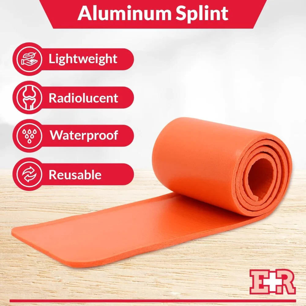 Ever Ready First Aid Universal Aluminum Splint Orange – 36″ Rolled