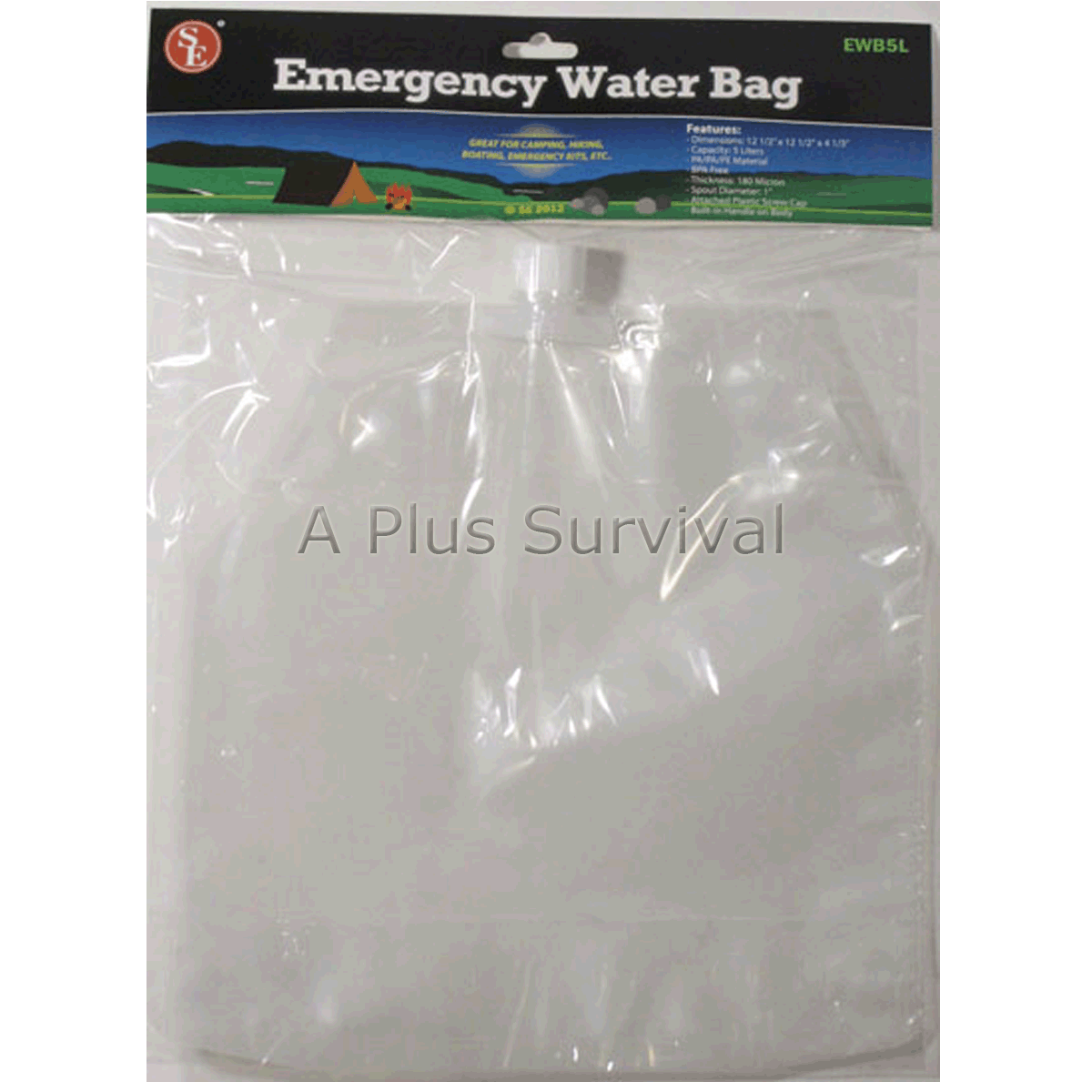 Five Liter Folding Roll Water Bag – BPA Free Emergency Camping Survival Kits
