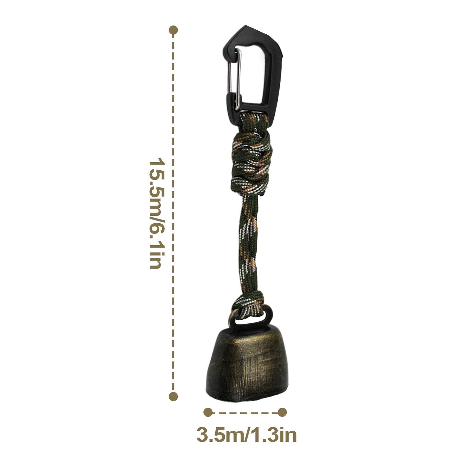 Bear Bell Hiking Adventure Loud Hiking Bell Safety Protection Bell w/ Carabiner