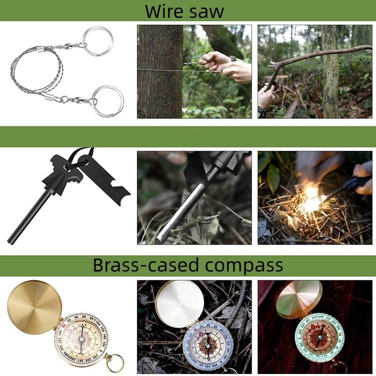 Tactical Survival Gear Set Outdoor Travel Emergency Survival Tools Kit