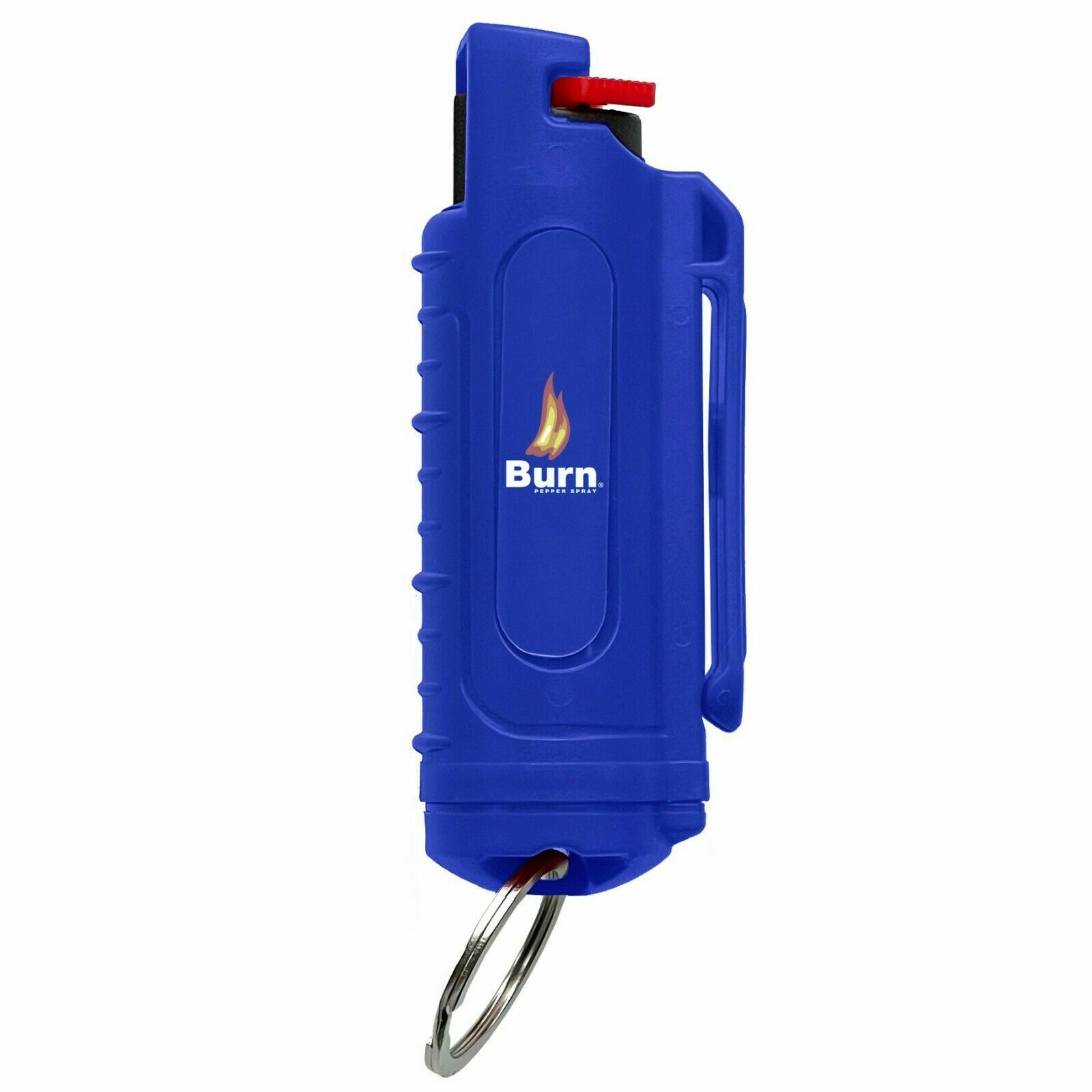 2 PACK BURN Pepper Spray Keychain 1/2oz Self Defense Security Case Molded Blue