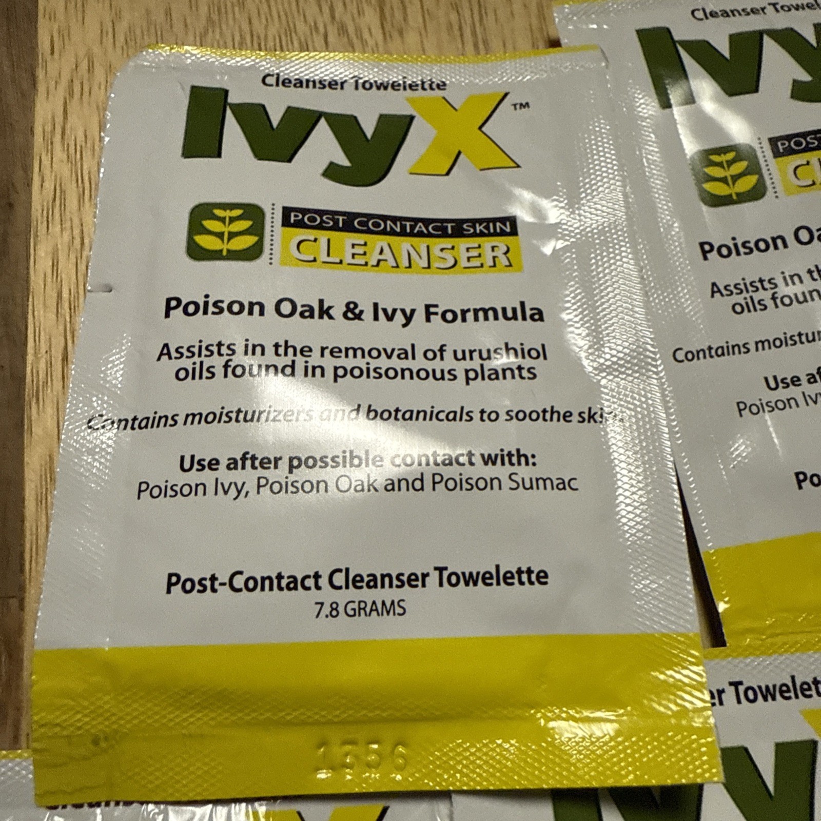 Ivy X -Poison Ivy and Oak Formula, Post Contact Skin Towelettes, 5 Single Packs