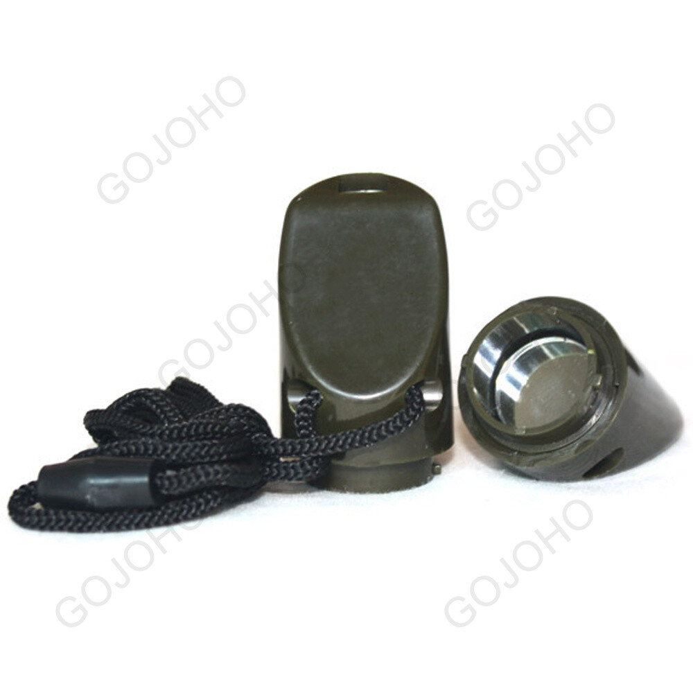 7 in 1 Military Emergency Survival Whistle Kit Compass Thermomet Tools LED Light