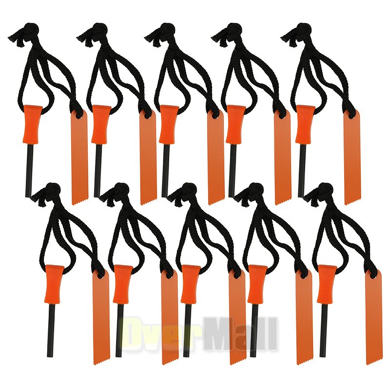20X Fire Starter Flint Steel Striker Survival Kit Ferro Rod Camping Outdoor Tool