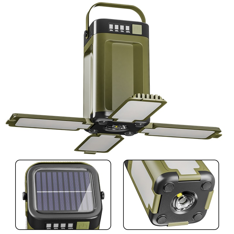 Camping Lamp Redefined Multifunctional with Solar Charging & Foldable Design