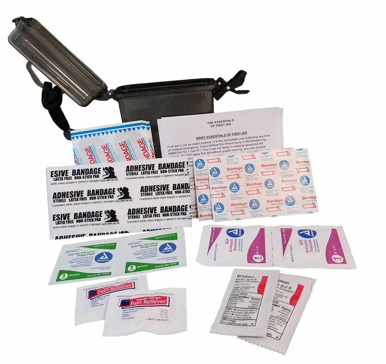 NEW Elite First Aid Mini 1st Aid Medical Kit in Waterproof Case 4 Hiking Hunting
